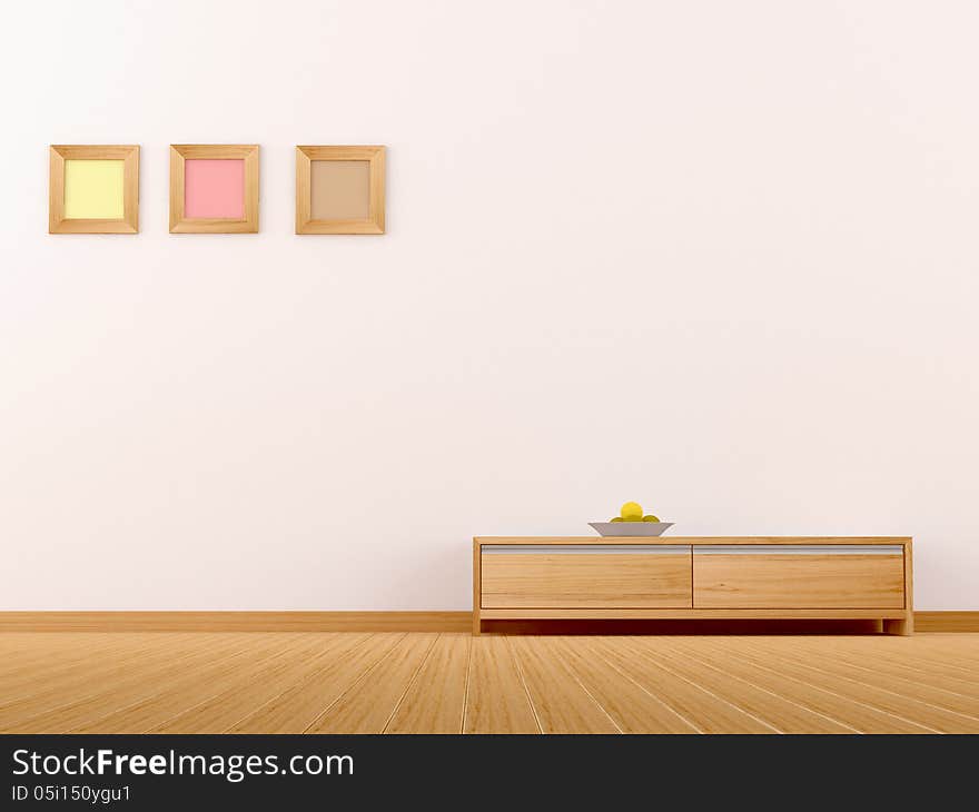 Empty gallery frames on wall. Empty gallery frames on wall