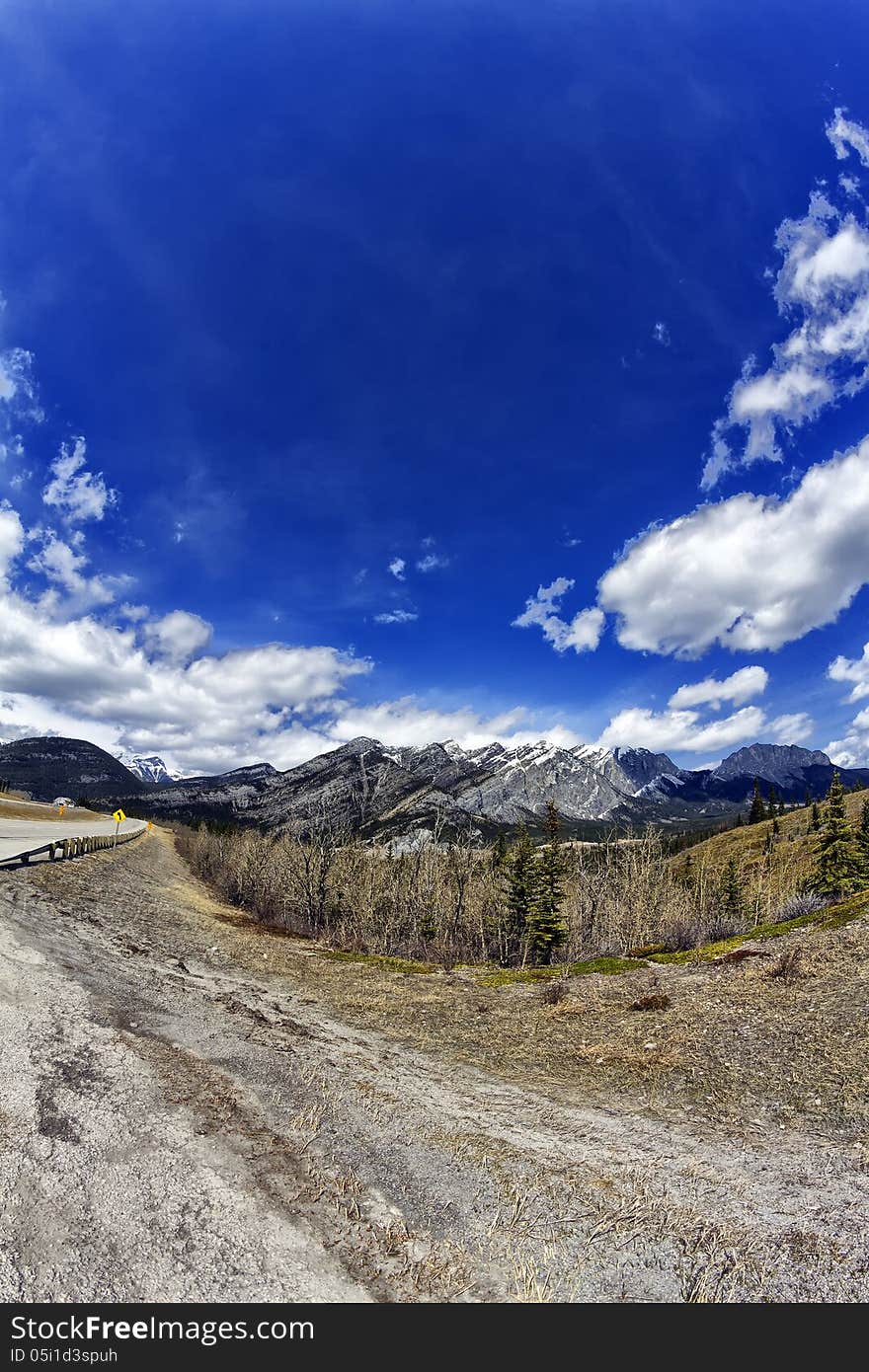 Canadian rocky mountains in the Spring. Canadian rocky mountains in the Spring