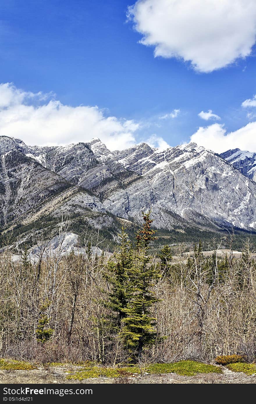 Canadian rocky mountains in the Spring. Canadian rocky mountains in the Spring