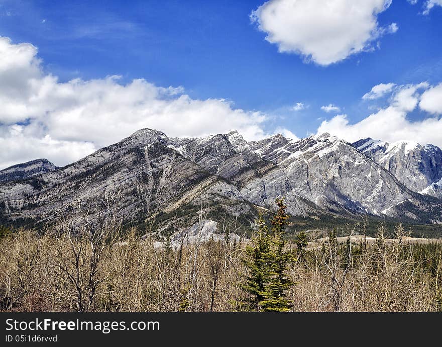 Canadian rocky mountains in the Spring. Canadian rocky mountains in the Spring