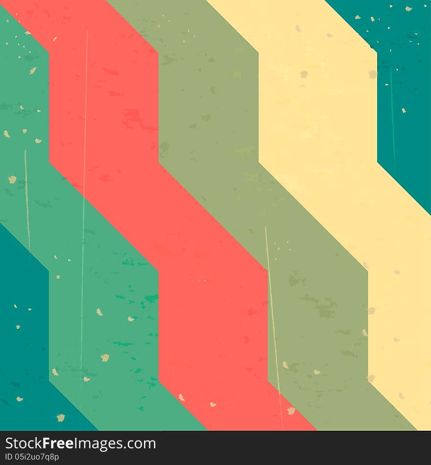 Grunge retro background of colorful stripes