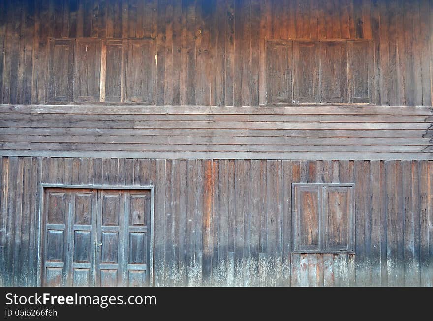 Wooden Wall Of Thai House