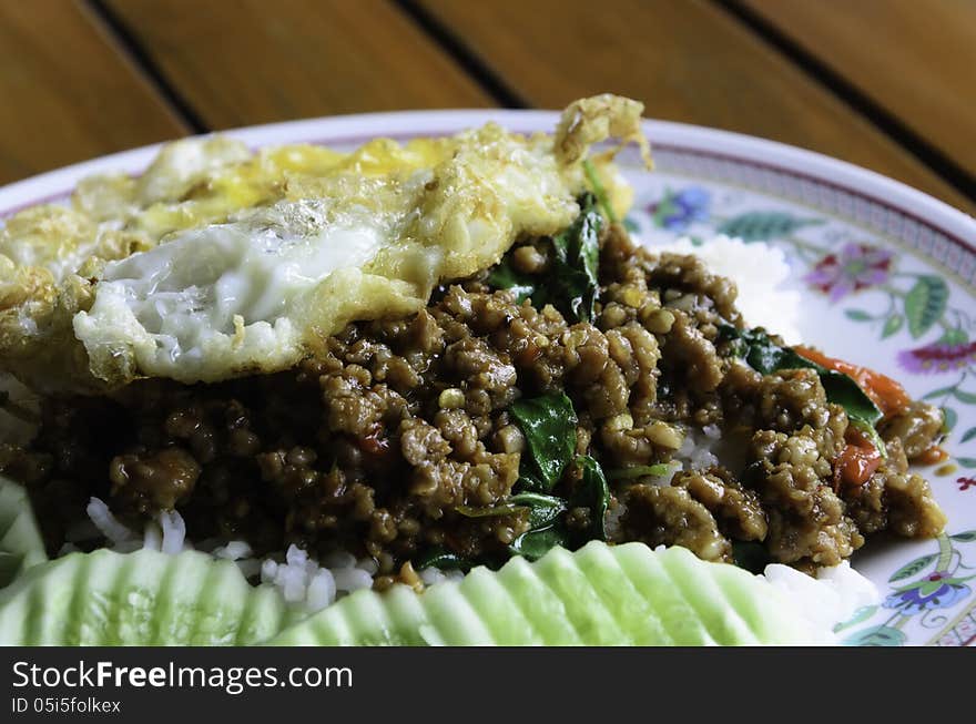 Fried Rice with Pork is a delicious food for everyone