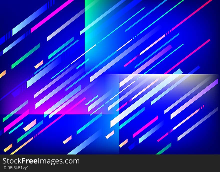 Illustration of Blue Abstract Background