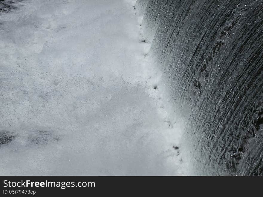 A close-up of a waterfall.