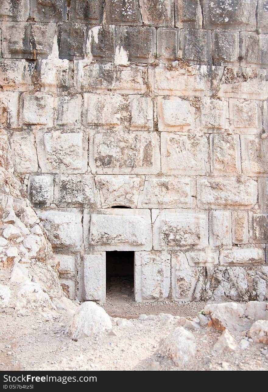 Castle ruins in Israel