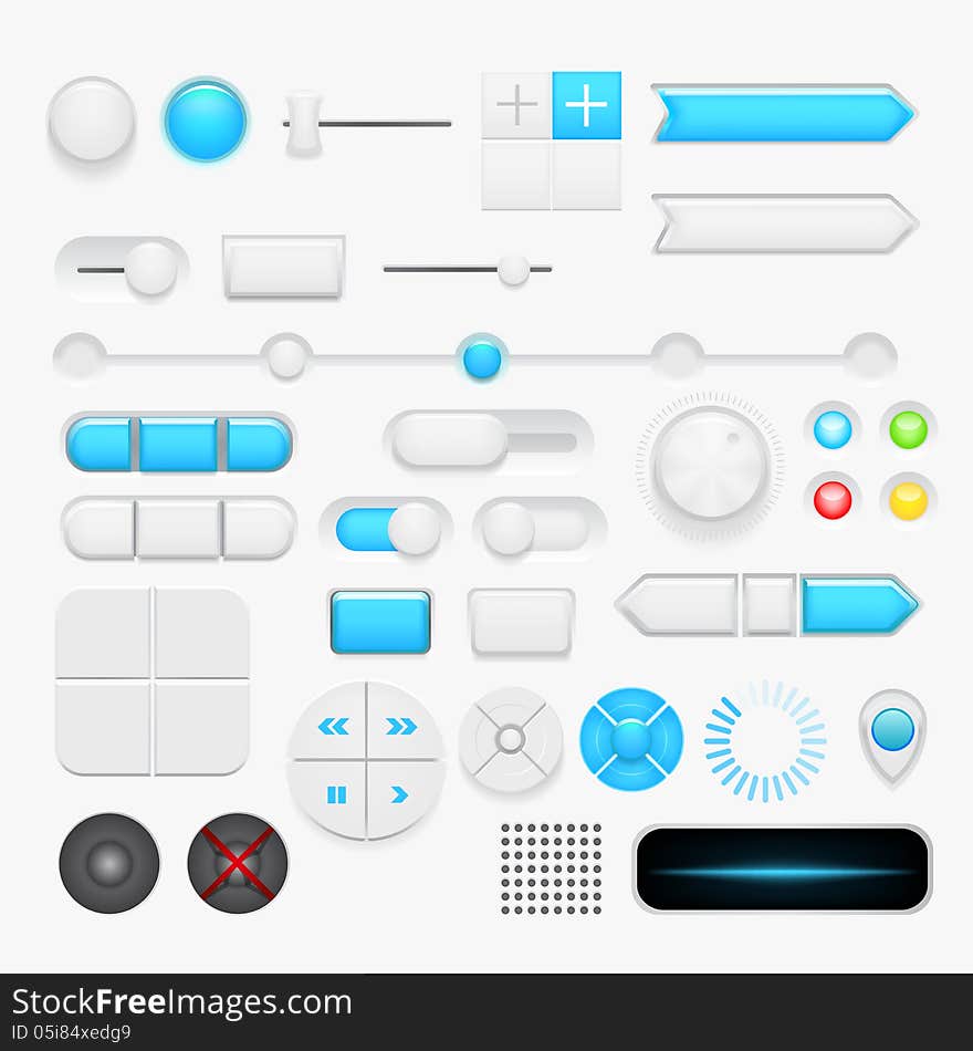 Button set on white backgroun. Vector. Button set on white backgroun. Vector