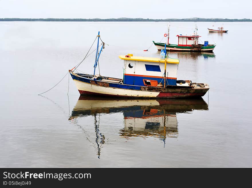 Boats in still water