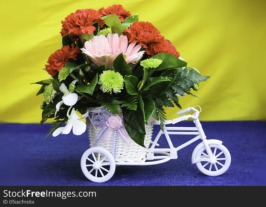 Bouquet of fresh flowers used for decoration at the time