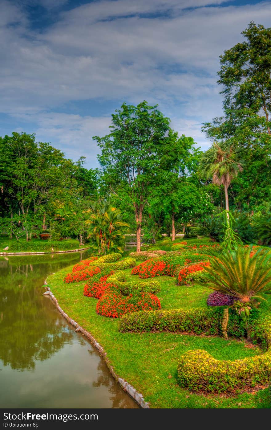 Exotic botanical garden in the North of Thailand
