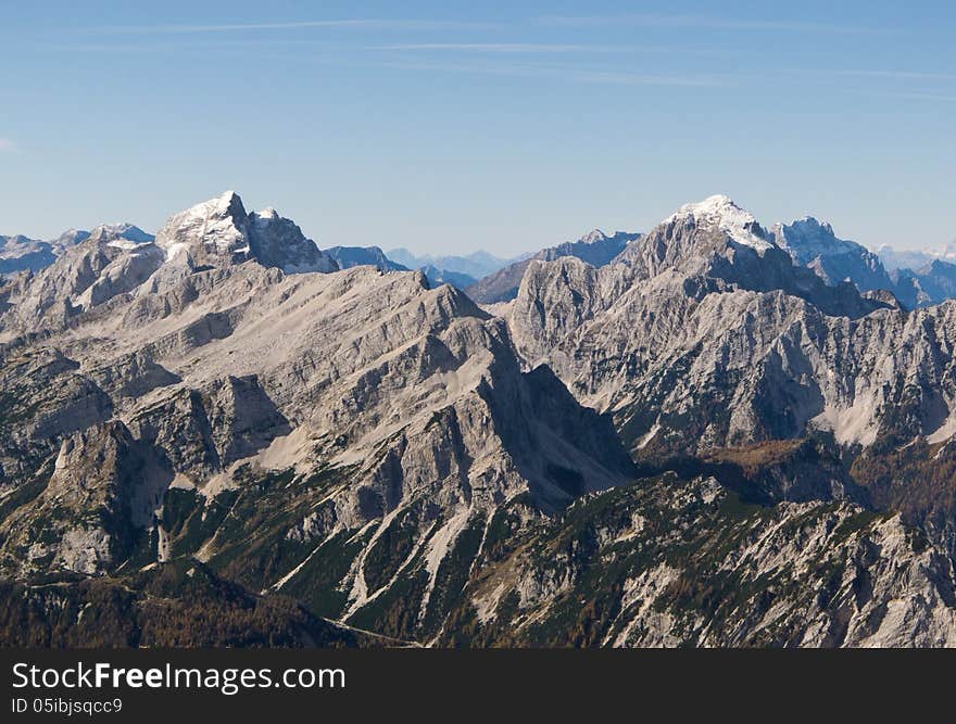 Mountain landscape in Julian Alps, Slovenia