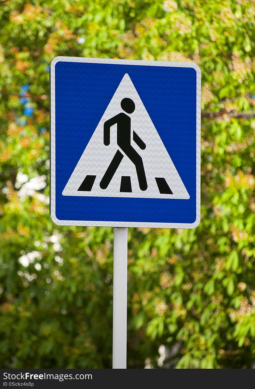 Road Sign Crosswalk