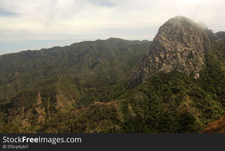 Agando rock in La Gomera, Canary Islands, Spain