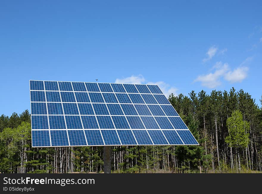 Solar panels under blue sky. Solar panels under blue sky