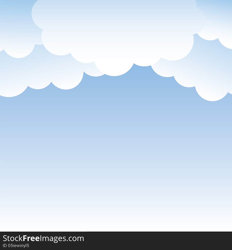 Seamless background with clouds on sky