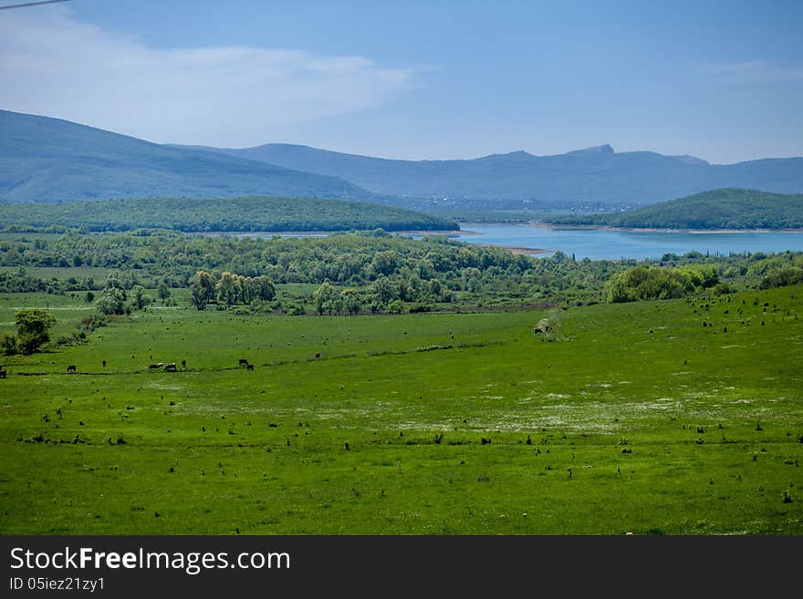 Mountain Landscape With Lake