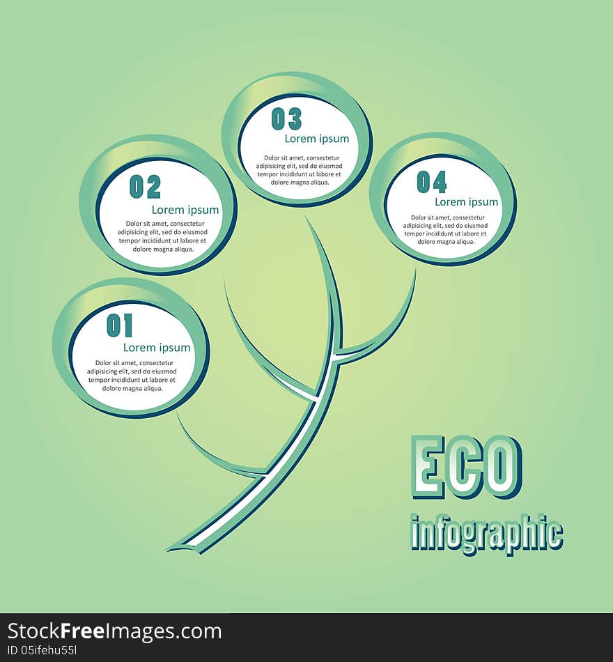 Abstract ecology business template for infographic / business plan / education map / go to win / for success. Vector illustration.
