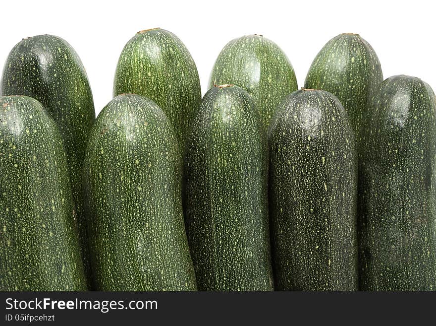 Courgettes Isolated On White Background