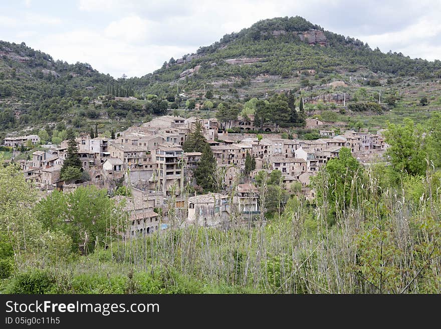 Medieval village of Mura, Catalonia, Spain. Medieval village of Mura, Catalonia, Spain