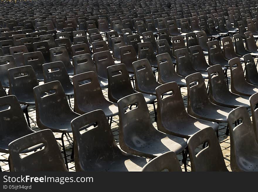 Chairs in Saint Peter's Square, Rome. Chairs in Saint Peter's Square, Rome