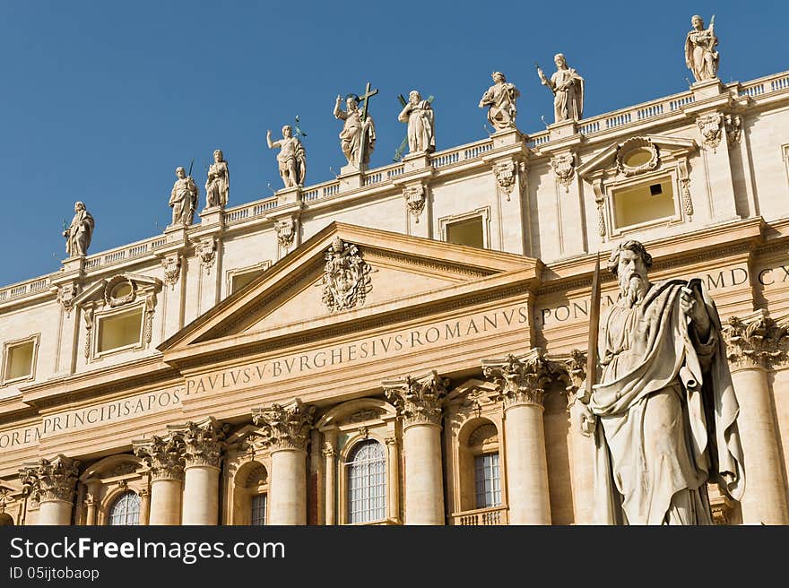 View of St. Peter's Basilica, Rome. View of St. Peter's Basilica, Rome