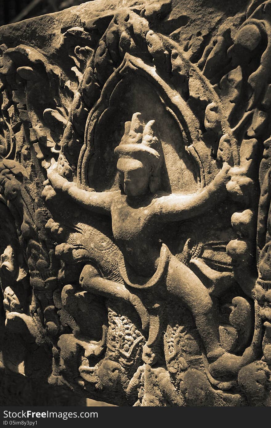 Carving at Beng Mealea, Cambodia