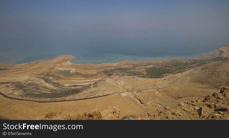 The view of the Dead Sea. The view of the Dead Sea