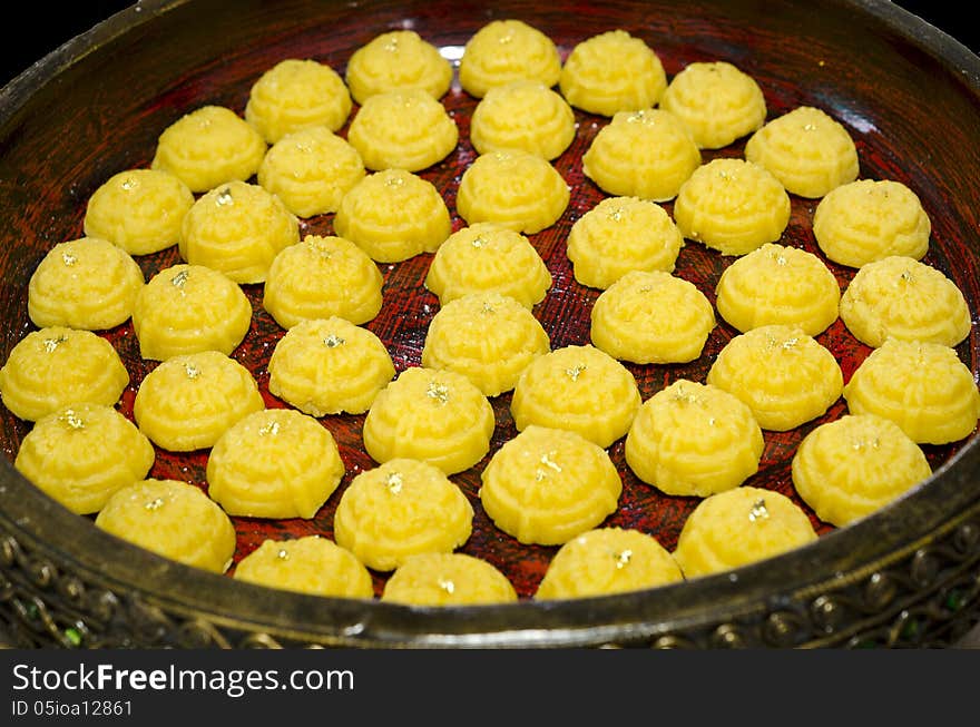 Thai native ancient dessert called Thong Ek. Thai native ancient dessert called Thong Ek