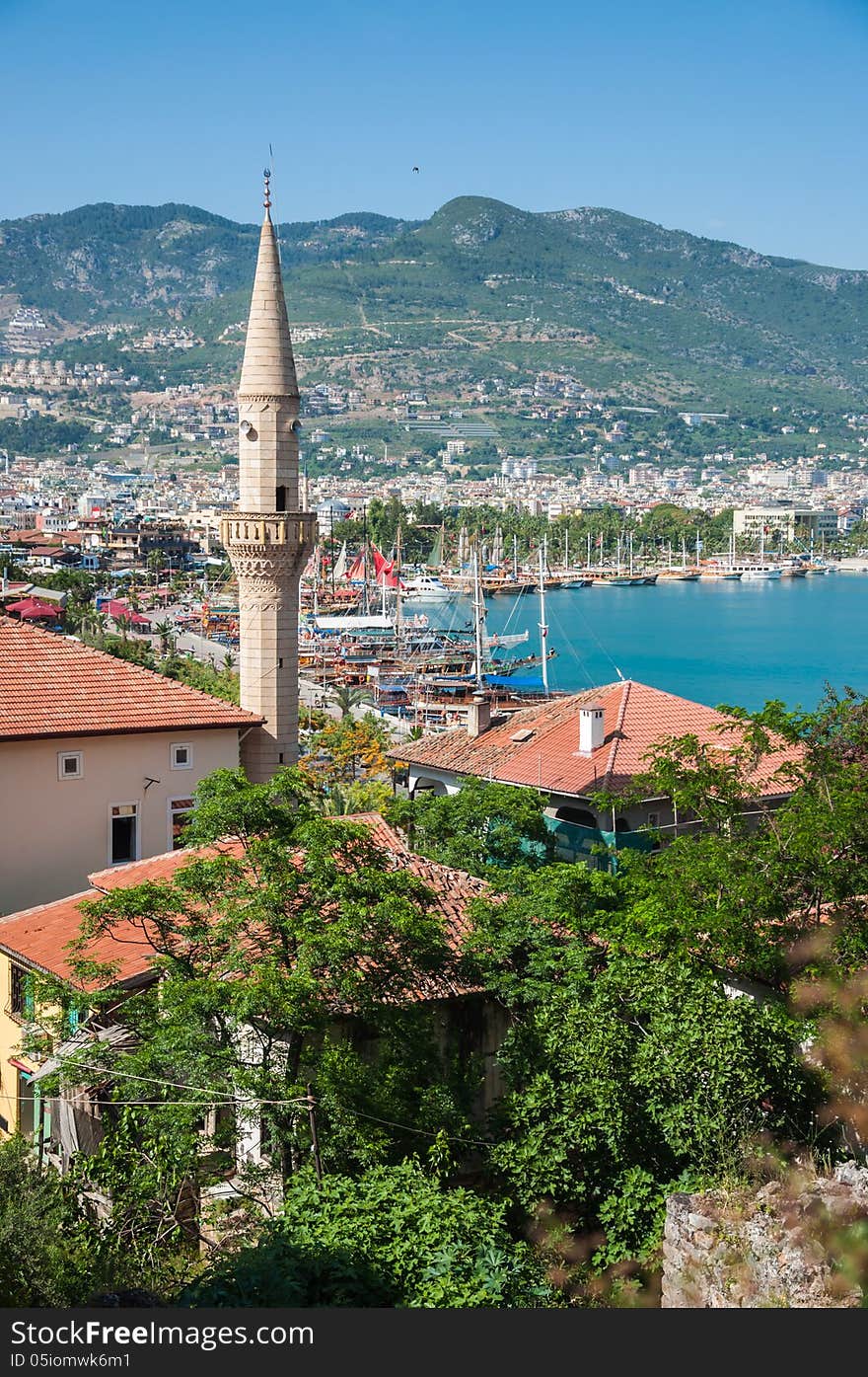 View on the town Alanya, Turkey