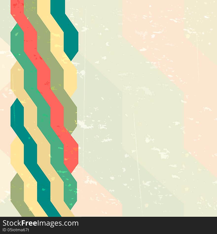 Retro grunge background with interlaced strips