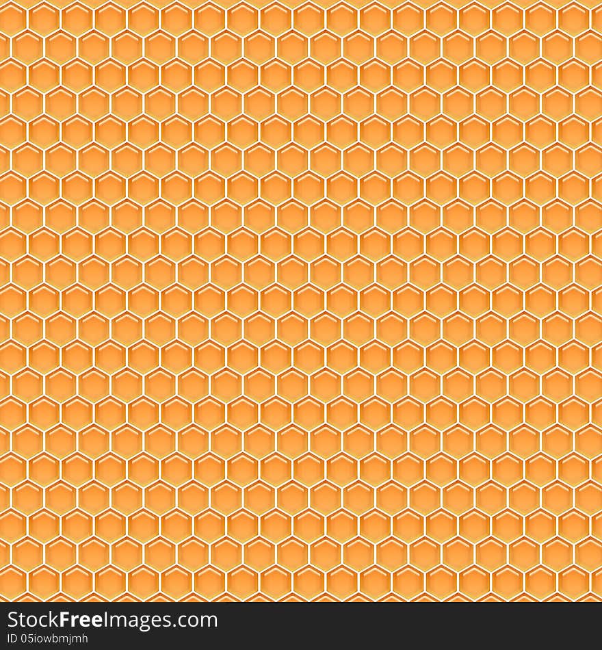 Beautiful orange honeycomb pattern background