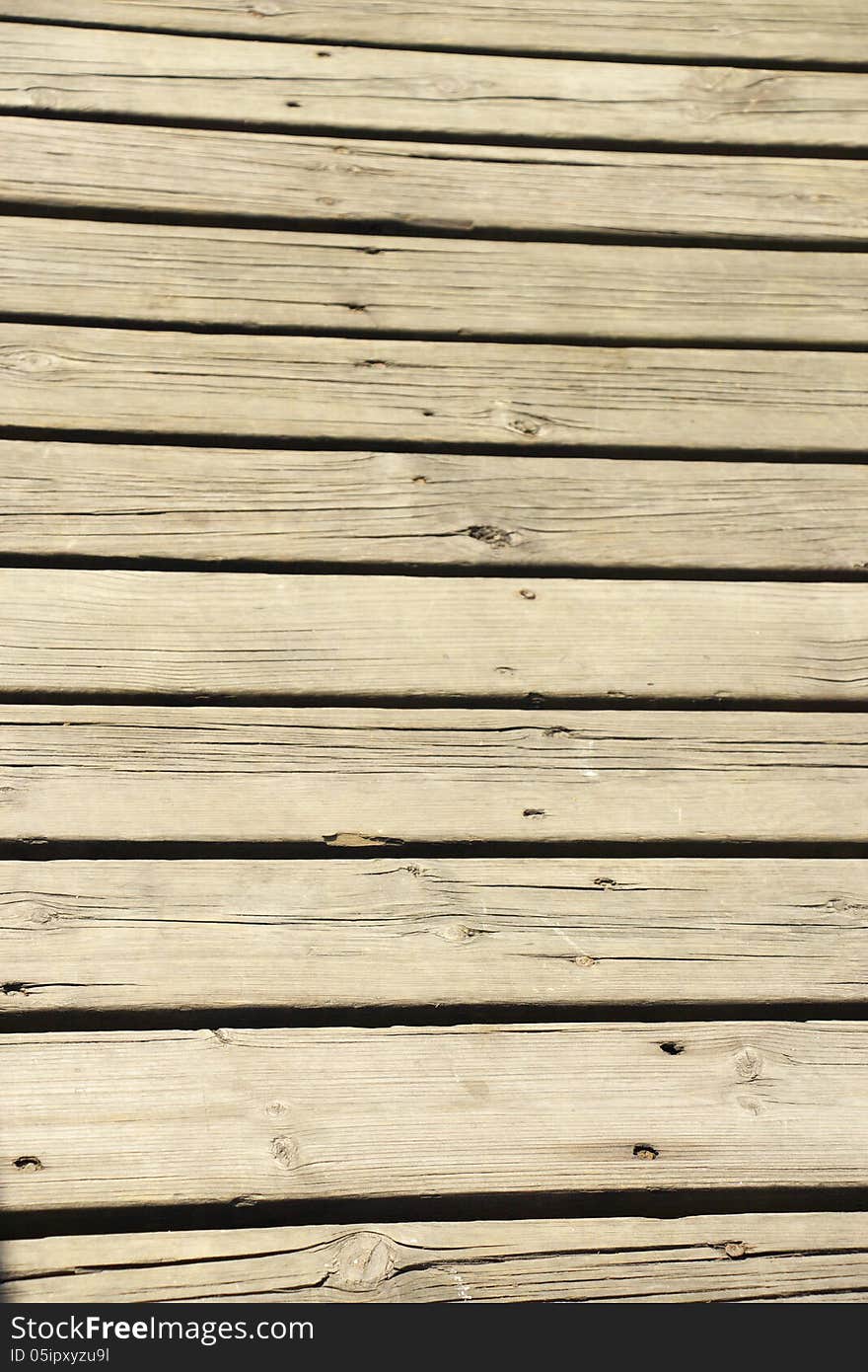 Wooden deck.