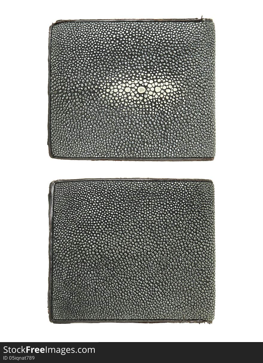 Stingray leather wallet isolated on white background