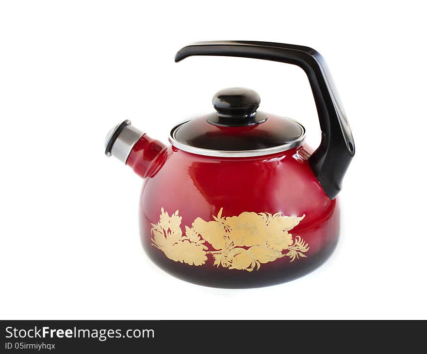 Red tea kettle