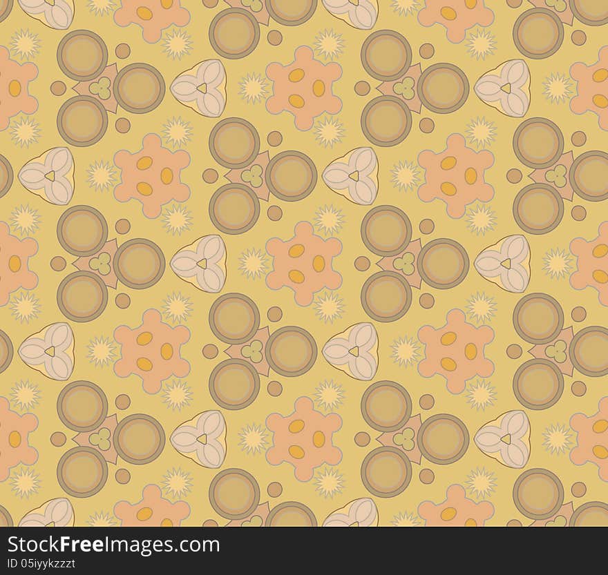 Geometric pattern pastel beige