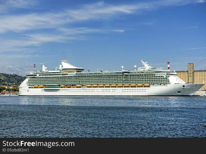 Cruise Ship In The Gulf Of La Spezia