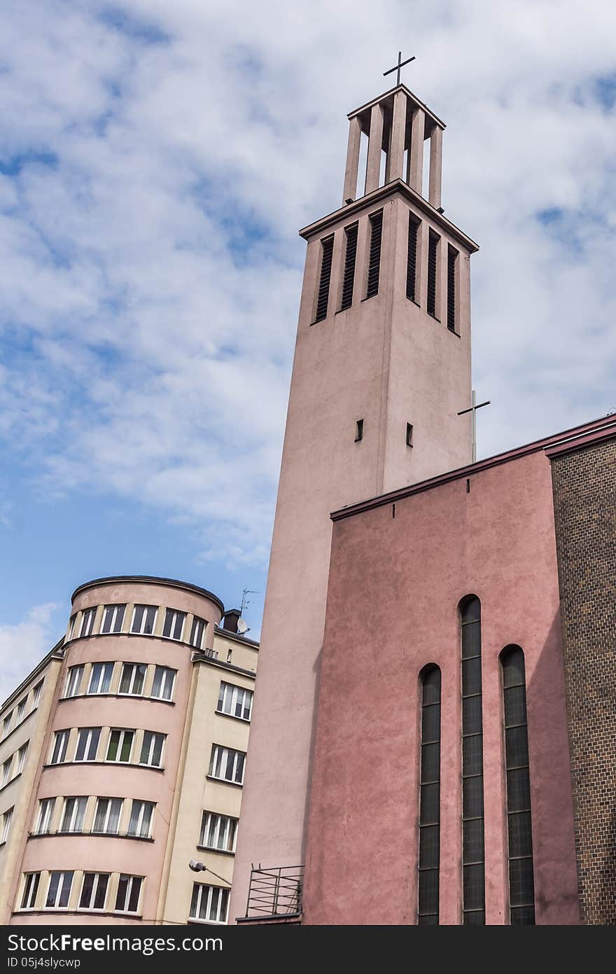 St.Casimir Garrison Church in Katowice, Silesia region, Poland.