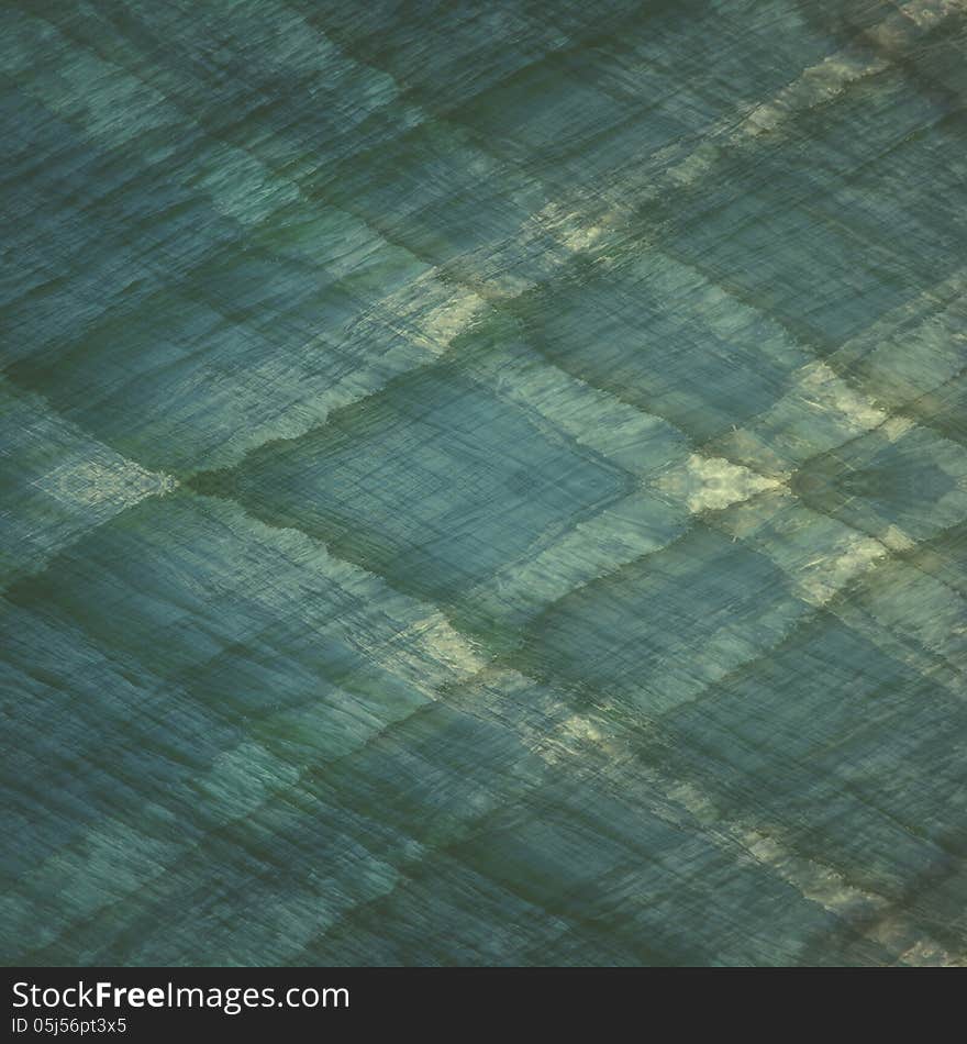 Square Plaid Green Background from the Ocean