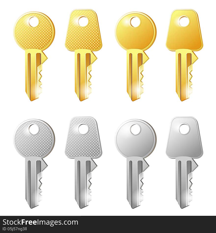 Gold and silver keys