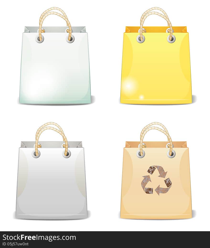 Four shopping bags