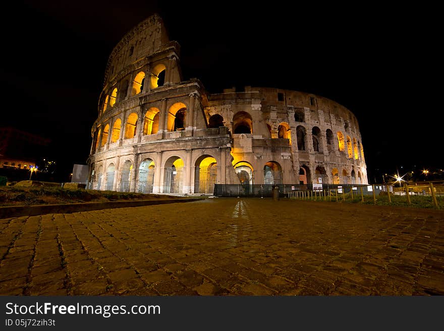 Coliseum by night, Rome Italy