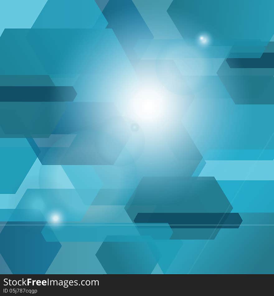 Abstract background with different geometric forms and light effects. Abstract background with different geometric forms and light effects.