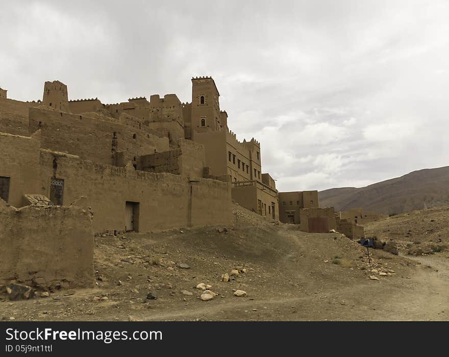 Ancient fortification - kasbah Otmane -on the trail of a thousand kazb in, Morocco . Ancient fortification - kasbah Otmane -on the trail of a thousand kazb in, Morocco .