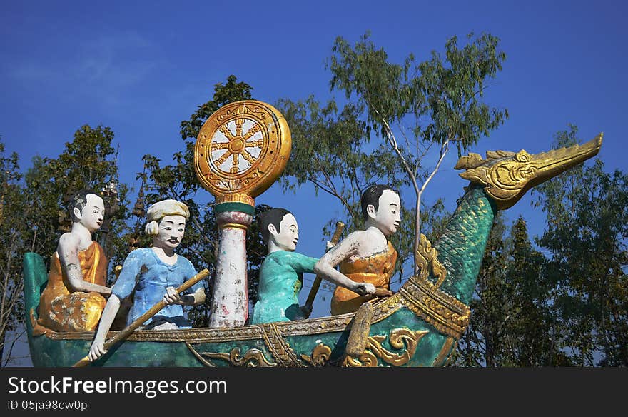 Boat mean that every buddhist people have figure to mind together. Boat mean that every buddhist people have figure to mind together.