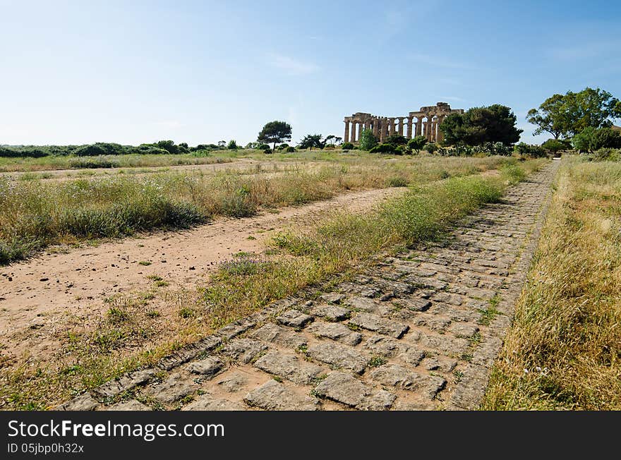 The Temple of Hera (Temple E) at Selinunte, Sicily, Italy. The Temple of Hera (Temple E) at Selinunte, Sicily, Italy