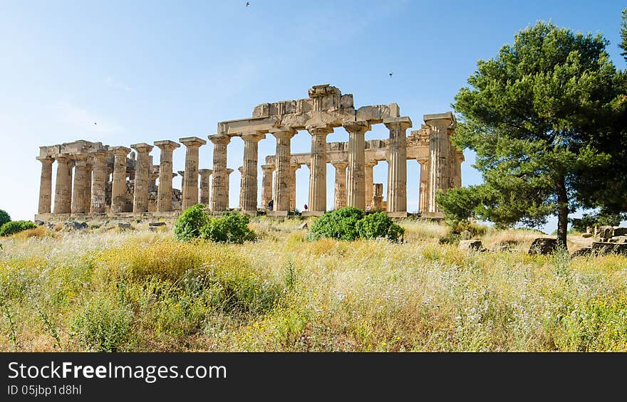 Remains of The Temple of Hera (Temple E) at Selinunte, Sicily, Italy. Remains of The Temple of Hera (Temple E) at Selinunte, Sicily, Italy