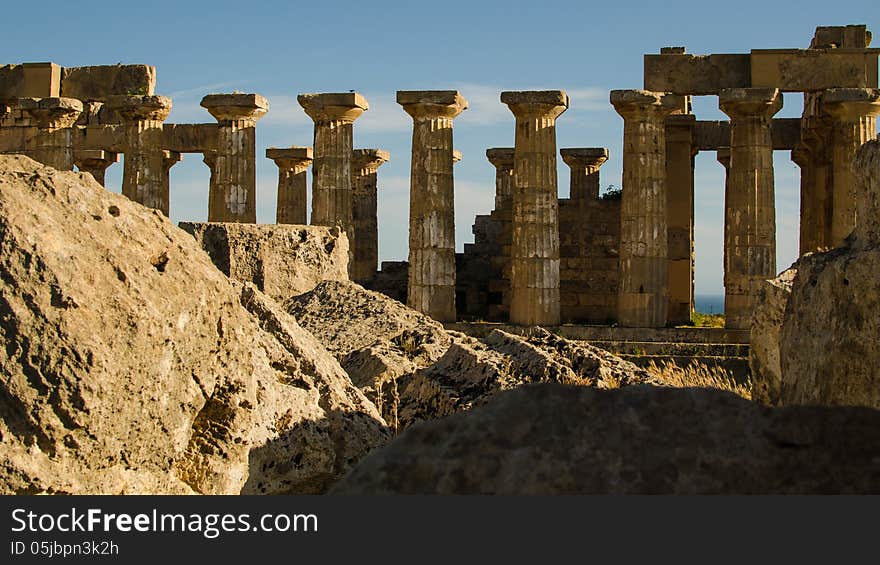 Remains of The Temple of Hera (Temple E) at Selinunte, Sicily, Italy. Remains of The Temple of Hera (Temple E) at Selinunte, Sicily, Italy