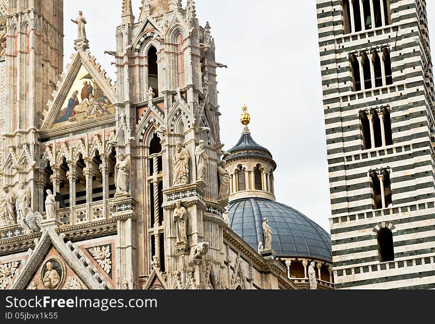 The historic Cathedral of Siena. The historic Cathedral of Siena