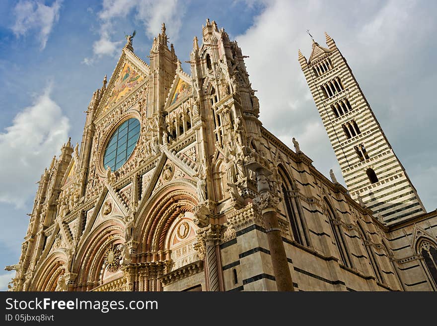 The historic Cathedral of Siena. The historic Cathedral of Siena