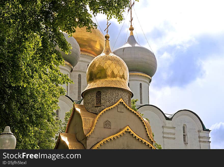 Novodevichy Convent - view on the chapel and cathedral